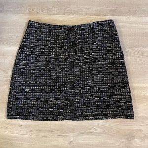 Banana Republic Button Down Tweed Mini Skirt